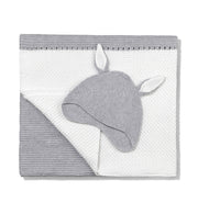 grey hat and blanket bundle