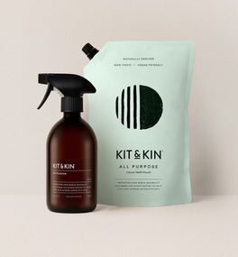 Kit & Kin non-toxic all-purpose cleaner cleaning refill bundle for safe, everyday use
