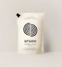 Kit & Kin non-toxic laundry detergent pouch for natural, plant-based hand and machine washing