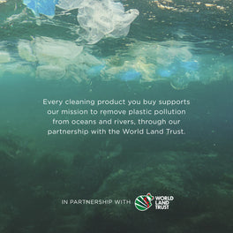 Kit & Kin eco hand wash supporting ocean and river plastic removal through Kit & Kin’s partnership with World Land Trust