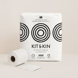 Kit & Kin best eco toilet roll made from 100% recycled paper, soft, strong and sustainable for everyday use