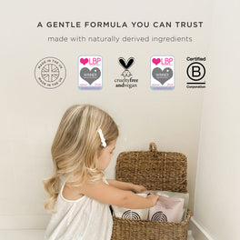 Kit & Kin gentle, naturally derived laundry detergent for everyday and delicate washes, trusted eco-friendly formula made in the UK