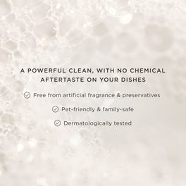 Plant-based dishwasher tablets with food-safe formula, pet-friendly ingredients and fragrance-free